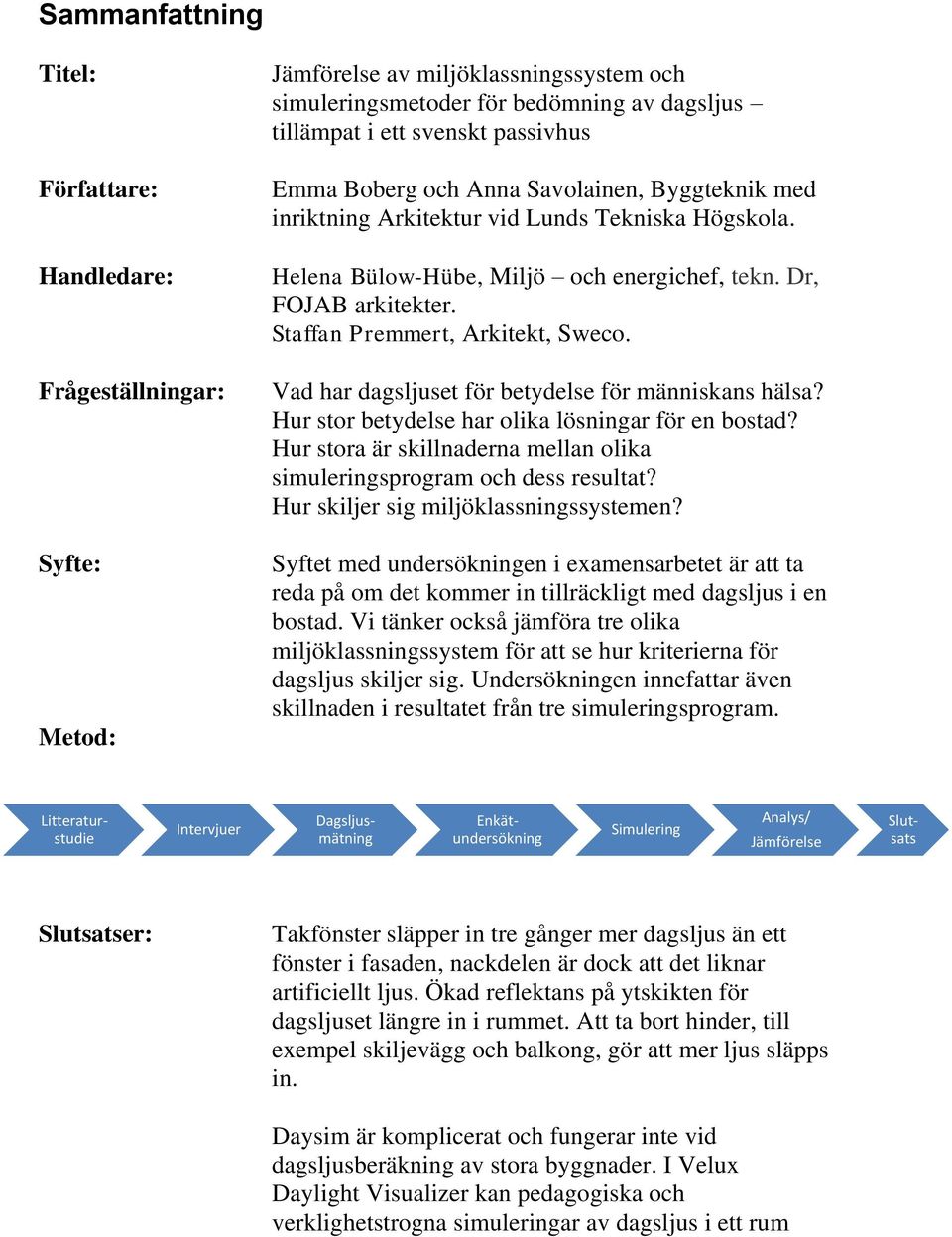 Staffan Premmert, Arkitekt, Sweco. Vad har dagsljuset för betydelse för människans hälsa? Hur stor betydelse har olika lösningar för en bostad?