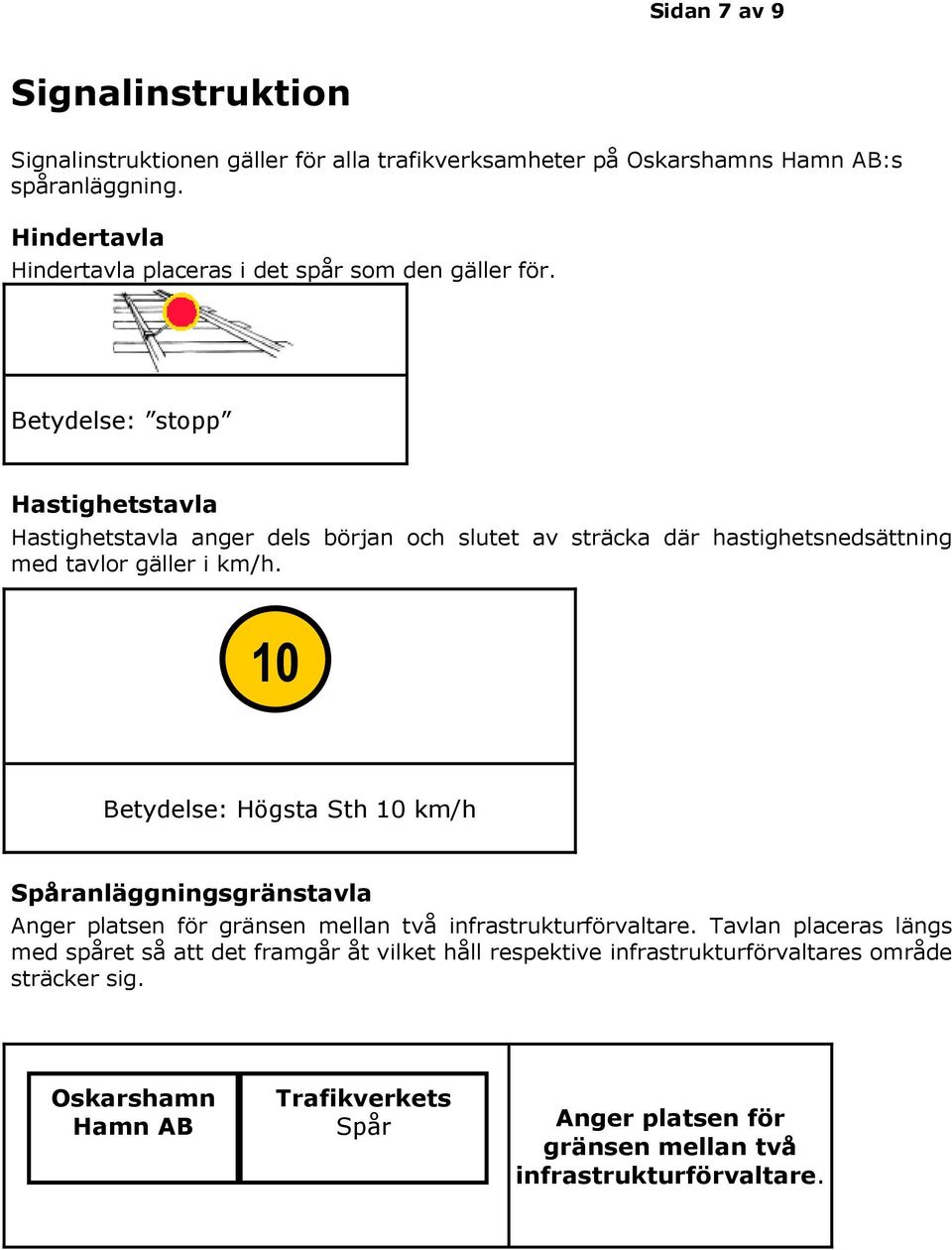 Betydelse: stopp Hastighetstavla Hastighetstavla anger dels början och slutet av sträcka där hastighetsnedsättning med tavlor gäller i km/h.