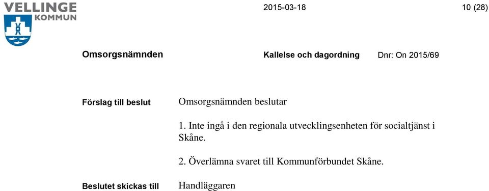 för socialtjänst i Skåne. 2.