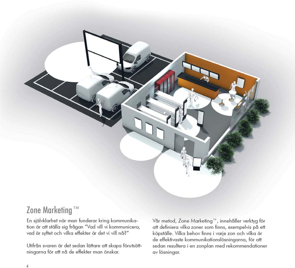 Vår metod, Zone Marketing, innehåller verktyg för att definiera vilka zoner som finns, exempelvis på ett köpställe.