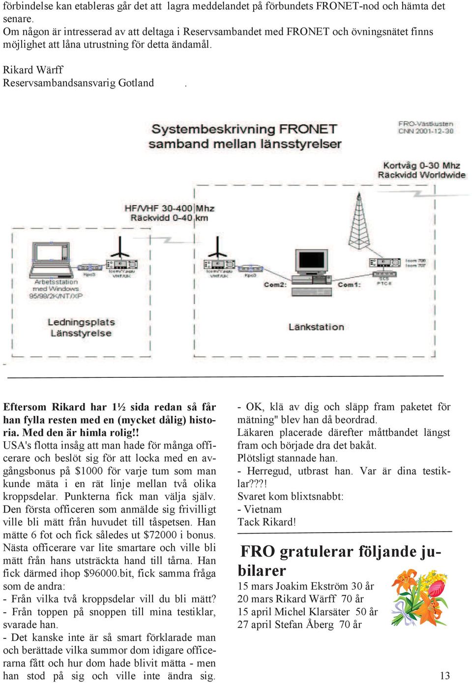 Eftersom Rikard har 1½ sida redan så får han fylla resten med en (mycket dålig) historia. Med den är himla rolig!