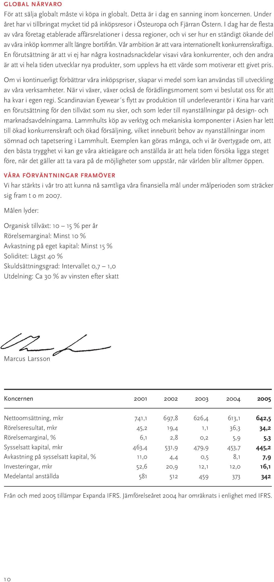 Vår ambition är att vara internationellt konkurrenskraftiga.