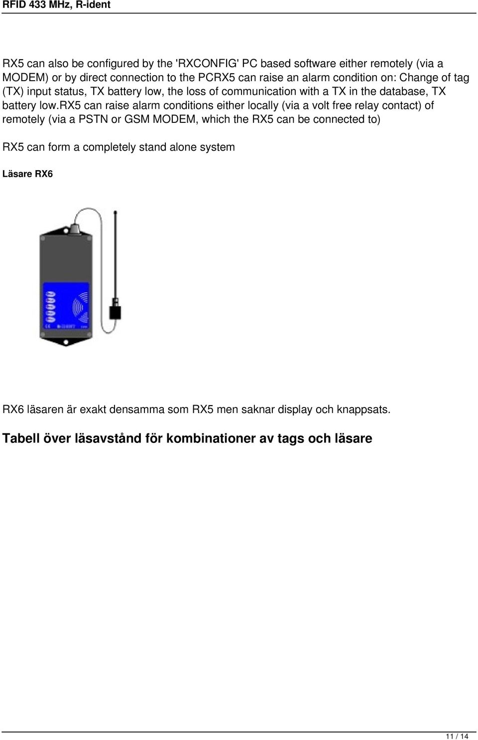 rx5 can raise alarm conditions either locally (via a volt free relay contact) of remotely (via a PSTN or GSM MODEM, which the RX5 can be connected to) RX5