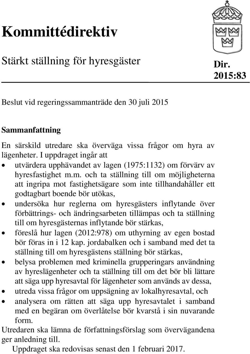 förvärv av hyresfastighet m.