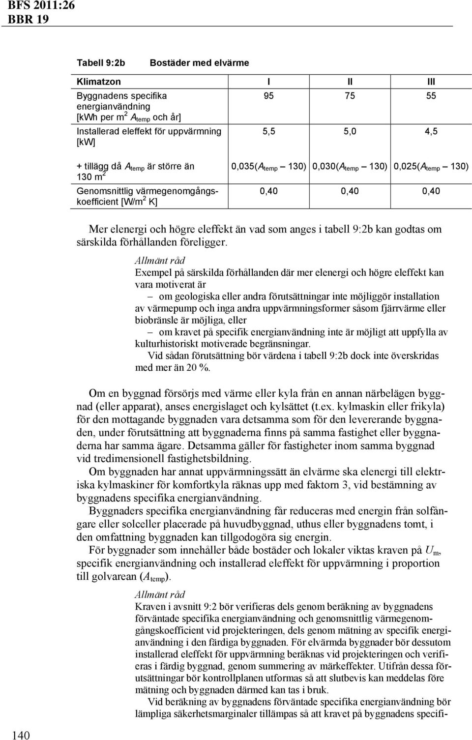 tabell 9:2b kan godtas om särskilda förhållanden föreligger.