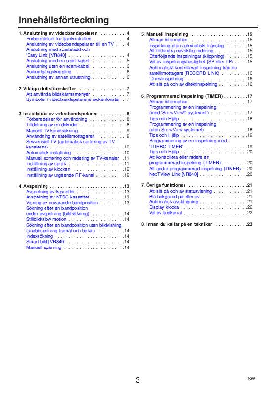Du hittar svar på alla dina frågor i instruktionsbok (information, specifikationer,