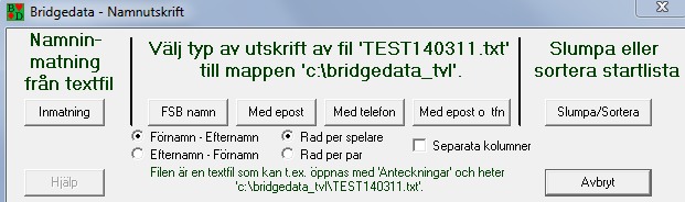 9 (40) Observera att datorprogrammet förefaller att sortera efter samma slumpvisa ordning varje gång.