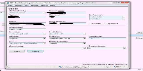 6(8) När sedan ett korrekt personnummer har fyllts i kommer användaren vidare i registreringen. De uppgifter som är kopplade emot personnumret kommer nu att fyllas i.