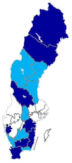 Norrbotten Västerbotten Kalmar Skåne Göteborgsregionen Östergötland Dalarna Kronoberg Jämtland