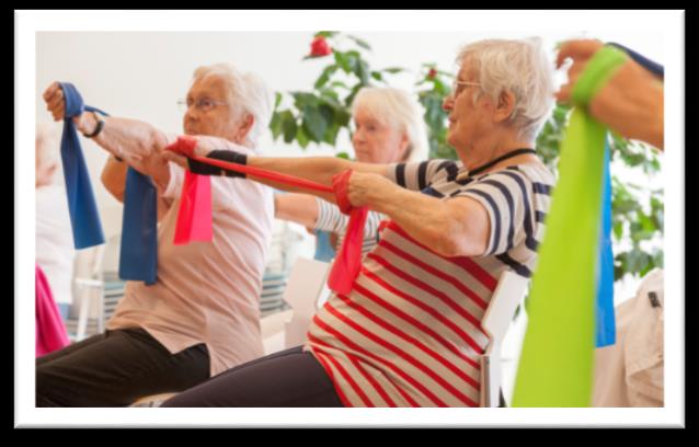 4 (5) Torsdagar 09:30 10:30 Cirkelträning, vi tränar styrka och balans för hela kroppen på olika stationer med material från gymmet, bland annat hantlar, pilatesbollar och gummiband.