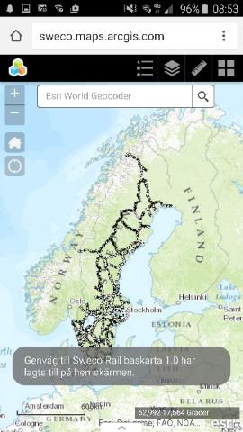 Webbapplikation i fält (redigering i fält) Webbapplikationen fungerar även på surfplatta ute i fält om du skulle behöva åka ut och inventera speciella områden som