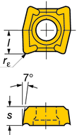 BORRNIN Coromant U borr Skär för Coromant U borr R416.2, R416.21, R416.