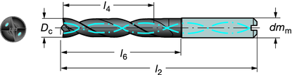 BORRNIN CoroDrill Delta-C hårdmetallborr med hög precision CoroDrill Delta-C 6 7 D c R850 Aluminium ROT - SW Borrdiameter: 5,0 14,00 mm (0,197 0,551 tum) Invändig skärvätsketillförsel Max.