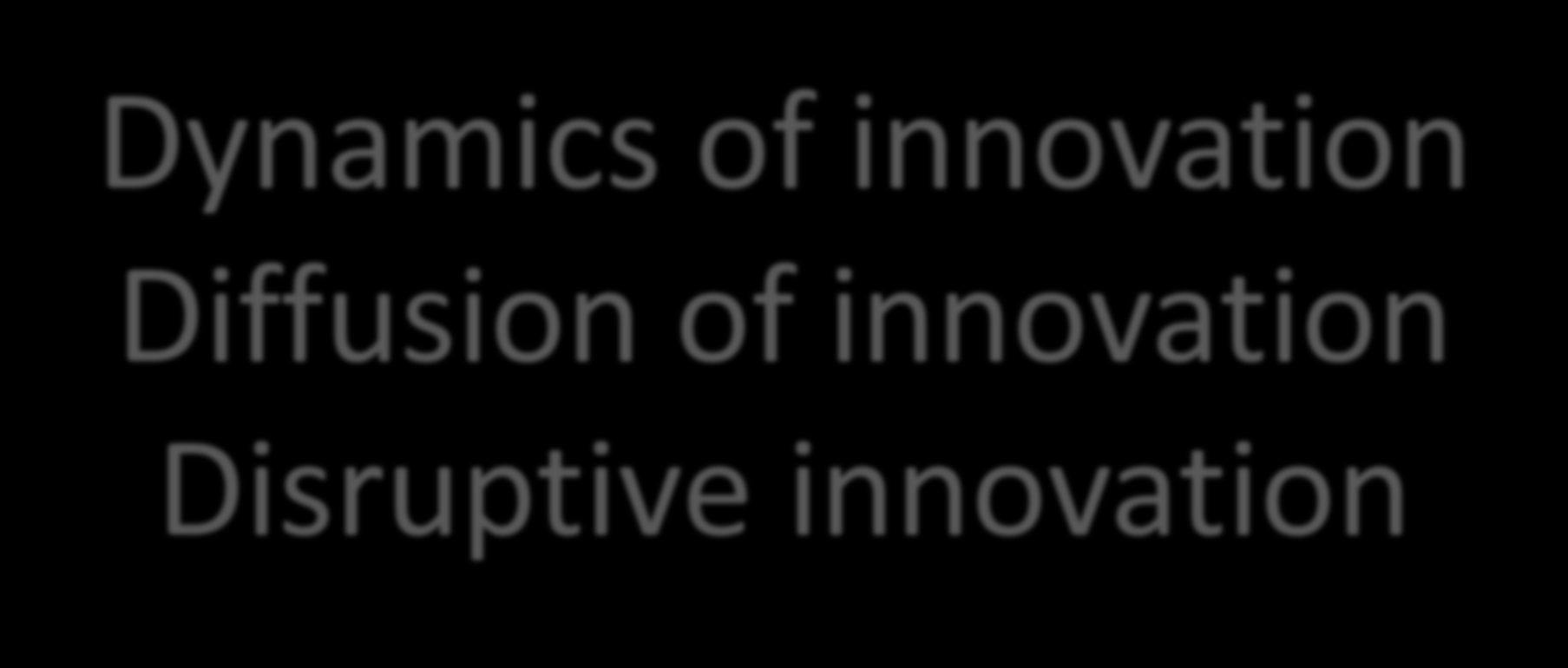 Dynamics of innovation Diffusion