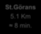 SLL transporttider med ambulans Tack Göran Lundberg på KS! Google maps + SOS Alarm Norrtälje 67.4 Km 43 min. Danderyd 7.2 Km 6 min. St.Görans 6.2 Km 6 min. Norrtälje 72.