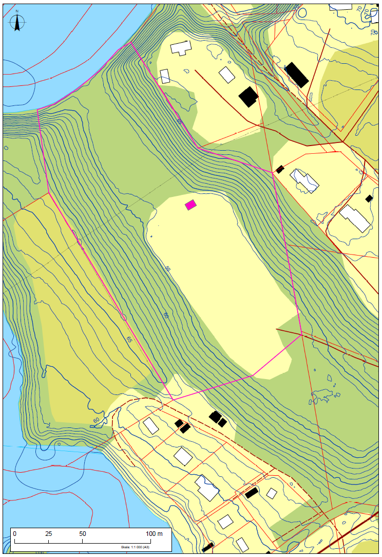 I figur 8 redovisas Klutmarks uttagsområde. Figur 8: Klutmarks uttagsområde.