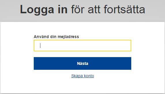 Skriv in lösenordet du vill använda i fältet "Nytt lösenord". Lösenordet ska bestå av minst 10 tecken och en kombination av: stora bokstäver, små bokstäver, siffror och specialtecken.