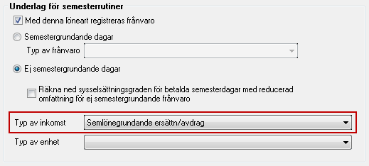 Exempel: Anställd nummer 201 har varit föräldraledig från första april till 31 december. Programmet känner av att 275 dagar har tagits ut.