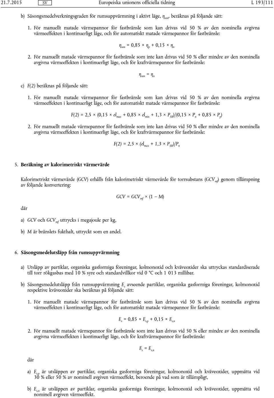 0,85 η p + 0,15 η n 2.