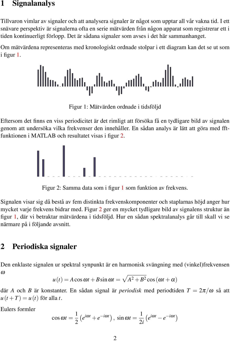 Om mätvärdena representeras med kronologiskt ordnade stolpar i ett diagram kan det se ut som i figur 1.