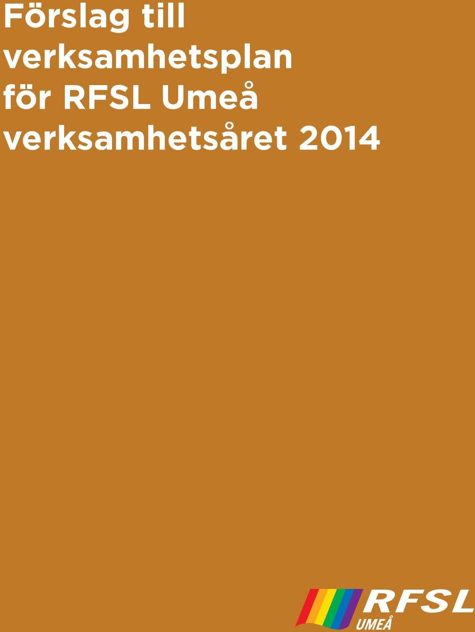 för RFSL Umeå