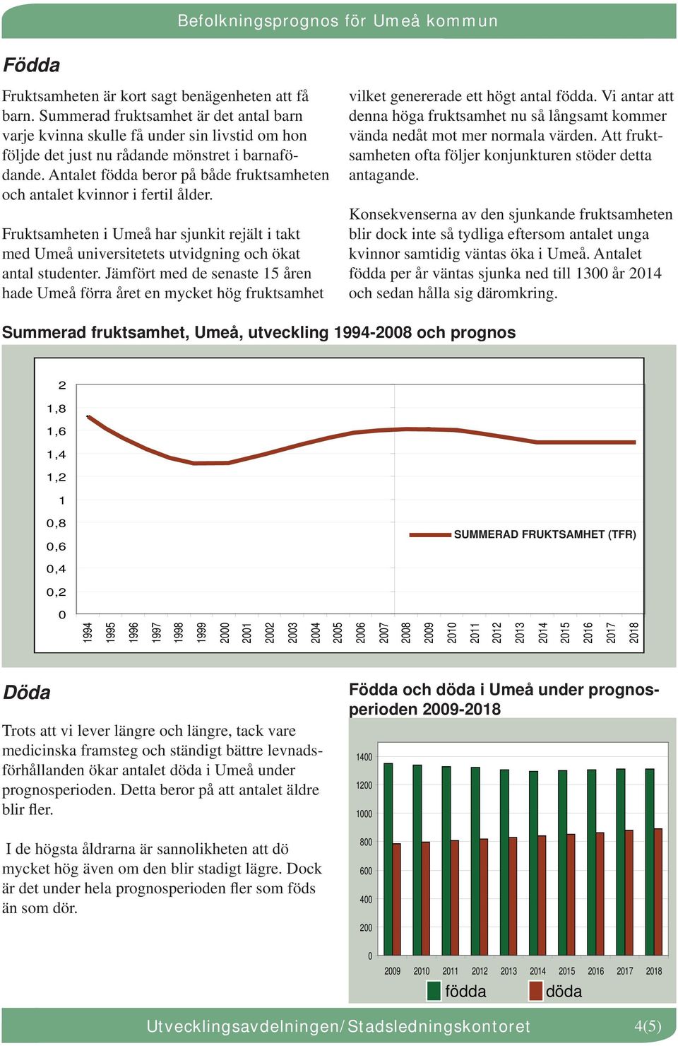 Jämfört med de senaste 15 åren hade Umeå förra året en mycket hög fruktsamhet vilket genererade ett högt antal födda.