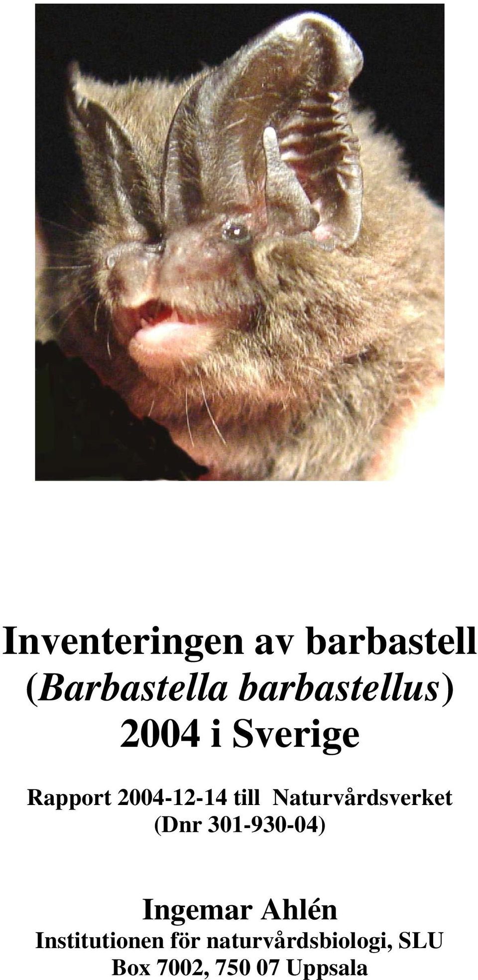 till Naturvårdsverket (Dnr 301-930-04) Ingemar