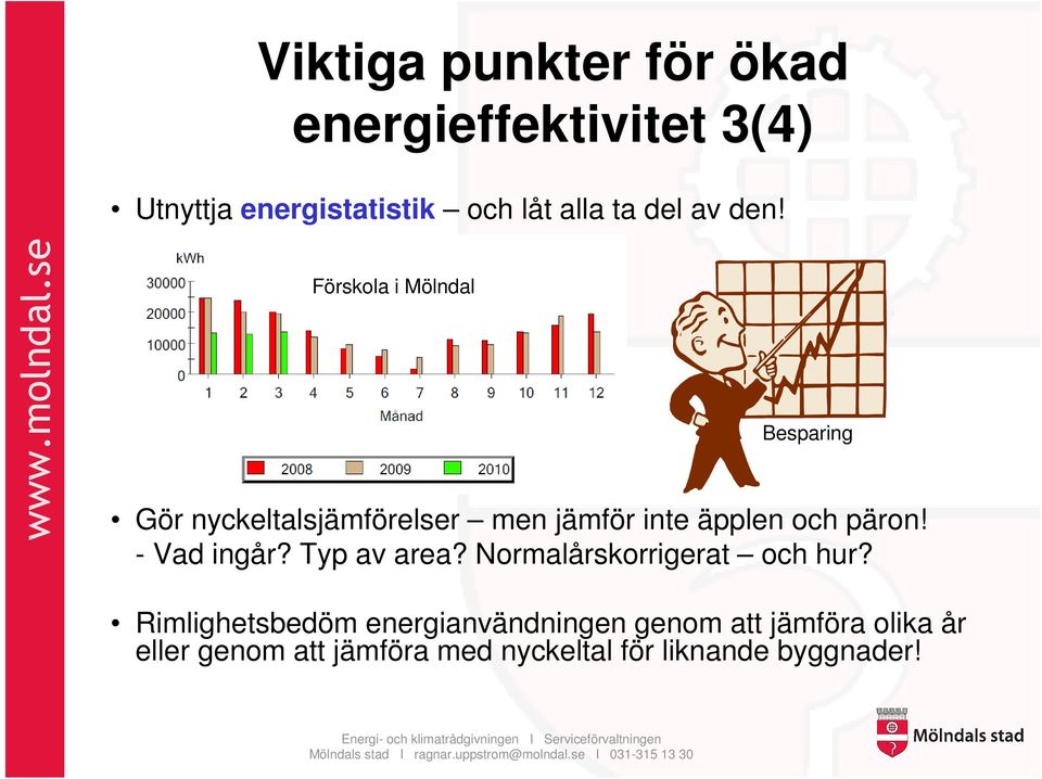 Förskola i Mölndal Besparing Gör nyckeltalsjämförelser men jämför inte äpplen och päron!