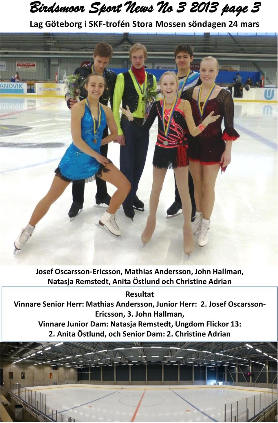 och Christine Adrian Resultat Vinnare Senior Herr: Mathias Andersson, Junior Herr: 2. Josef Oscarsson- Ericsson, 3.