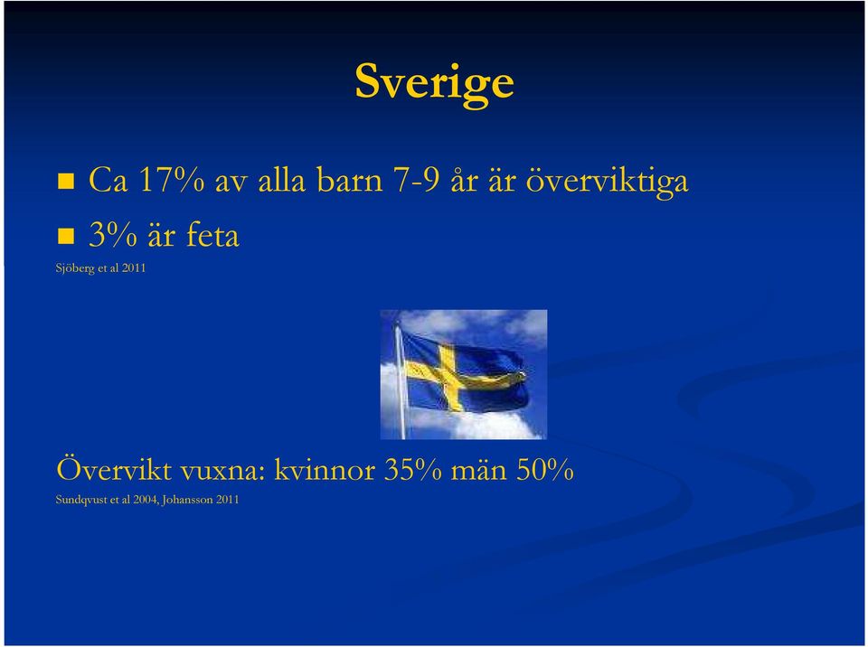 2011 Övervikt vuxna: kvinnor 35% män