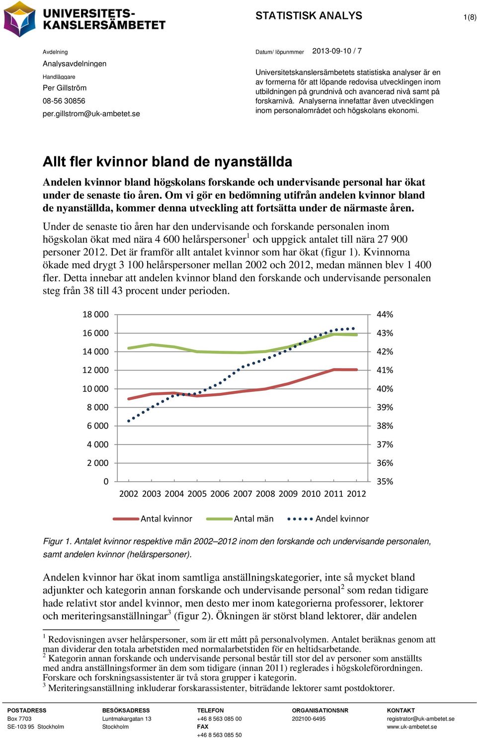 Analyserna innefattar även utvecklingen inom personalområdet och högskolans ekonomi.