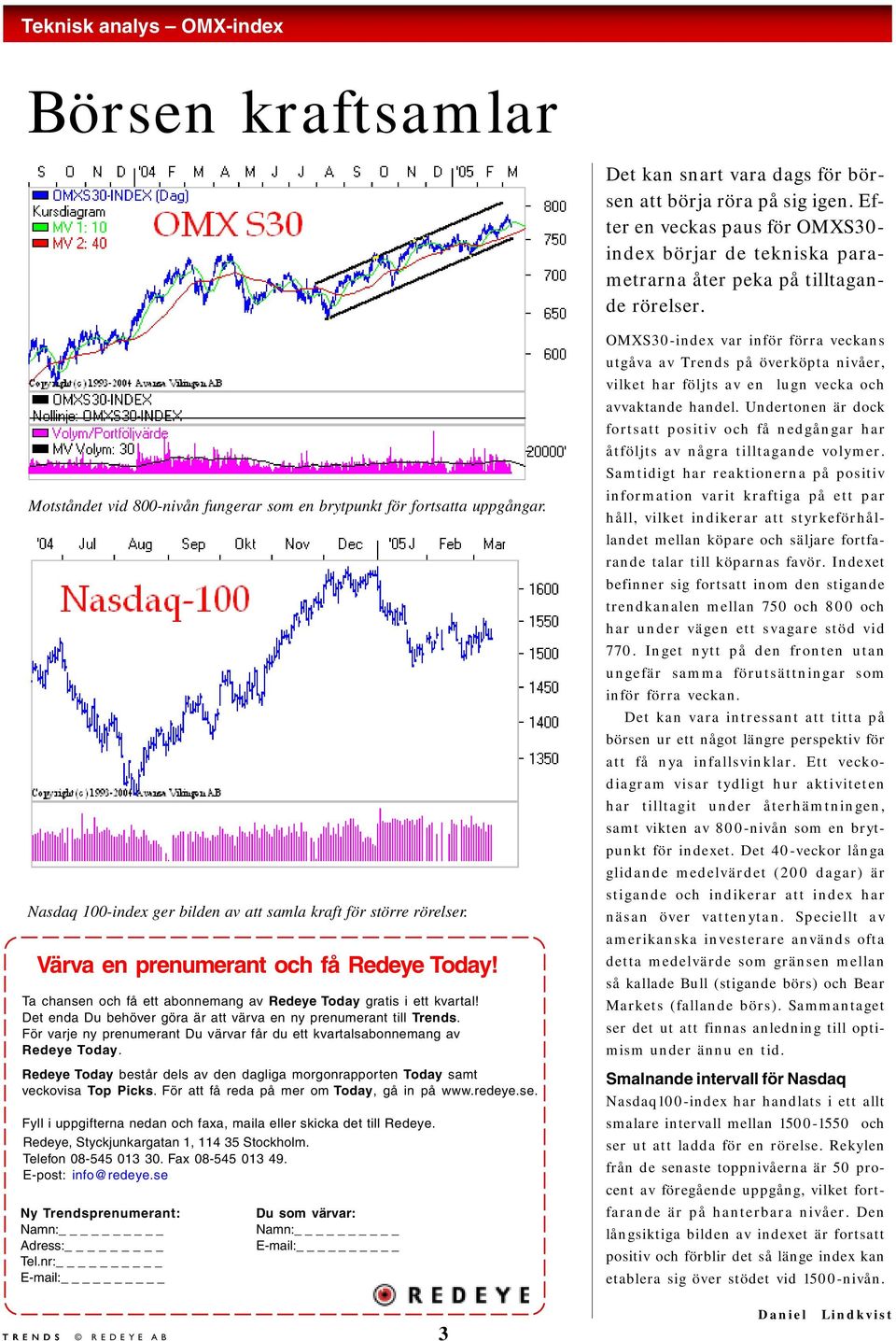 Nasdaq -index ger bilden av att samla kraft för större rörelser. Värva en prenumerant och få Redeye Today! Ta chansen och få ett abonnemang av Redeye Today gratis i ett kvartal!