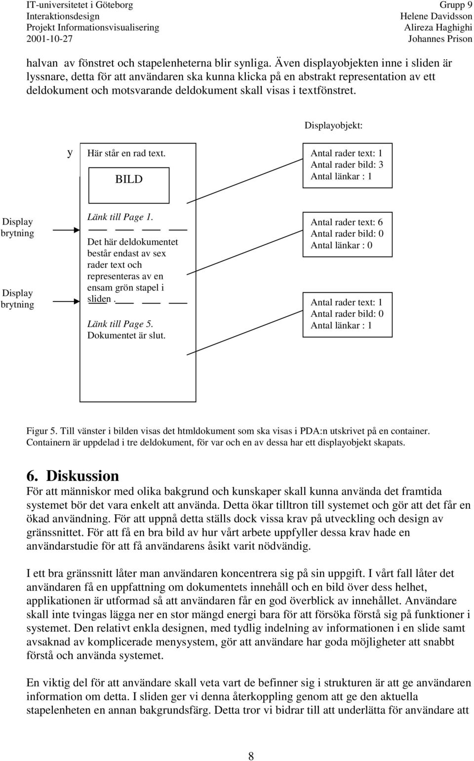 Displayobjekt: y Här står en rad text. BILD Antal rader text: 1 Antal rader bild: 3 Antal länkar : 1 Display brytning Display brytning Länk till Page 1.