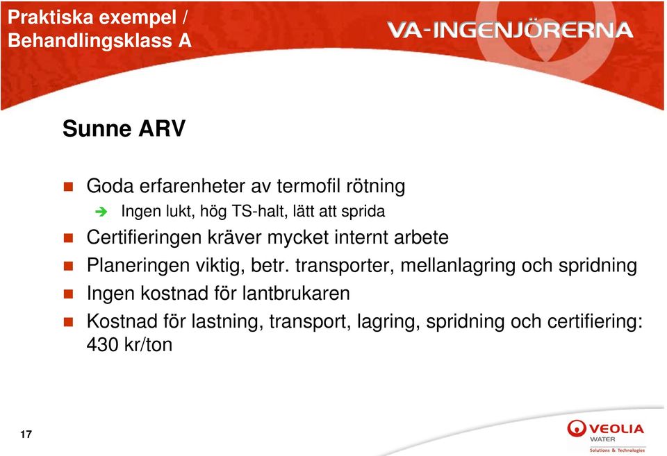 Planeringen viktig, betr.