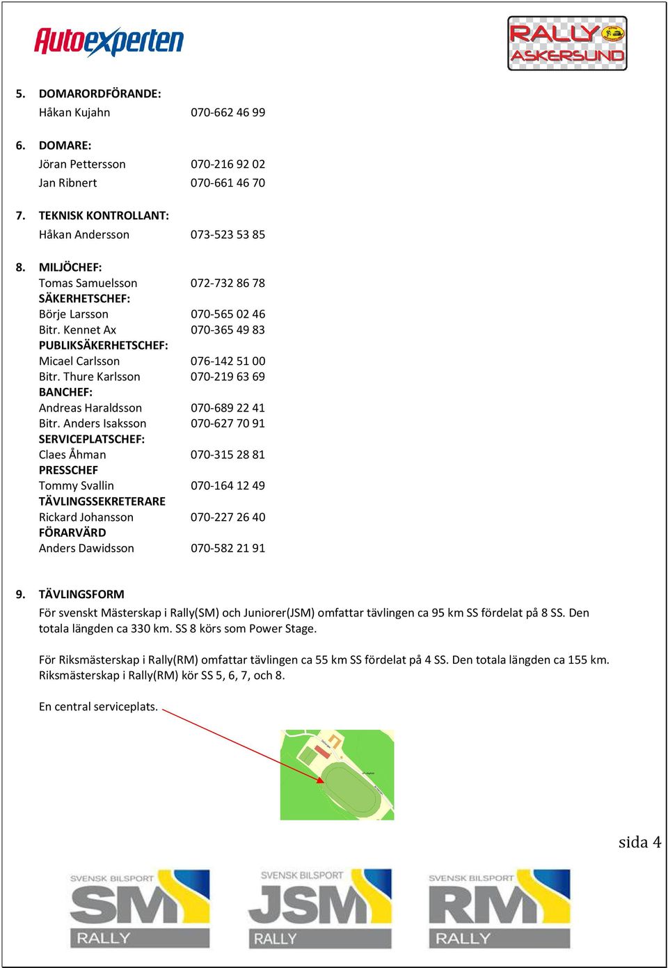 Thure Karlsson 070 219 63 69 BANCHEF: Andreas Haraldsson 070 689 22 41 Bitr.