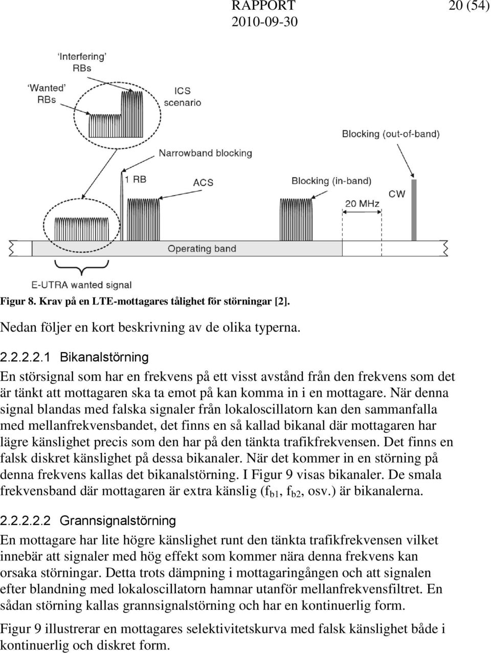 på den tänkta trafikfrekvensen. Det finns en falsk diskret känslighet på dessa bikanaler. När det kommer in en störning på denna frekvens kallas det bikanalstörning. I Figur 9 visas bikanaler.