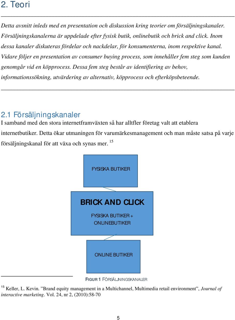 Vidare följer en presentation av consumer buying process, som innehåller fem steg som kunden genomgår vid en köpprocess.