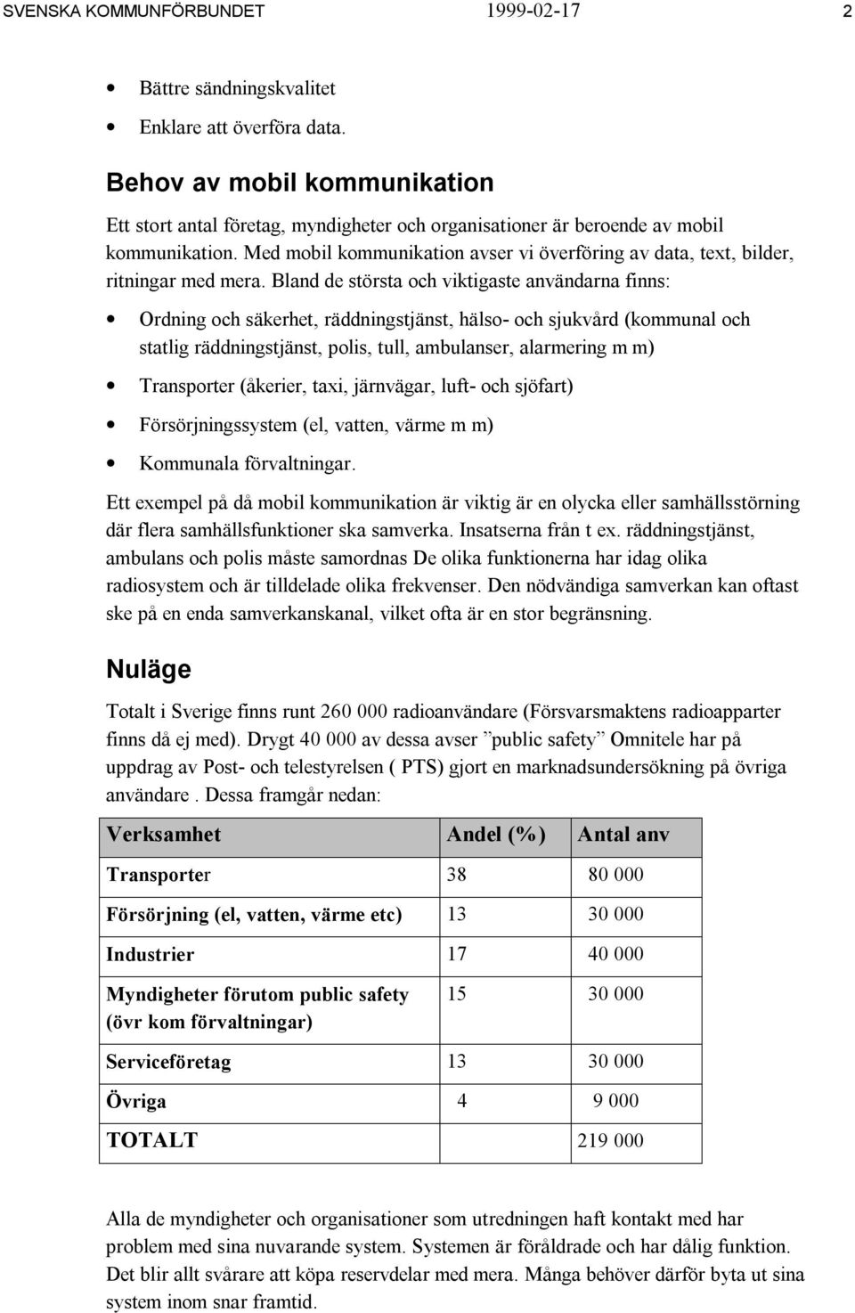 Med mobil kommunikation avser vi överföring av data, text, bilder, ritningar med mera.