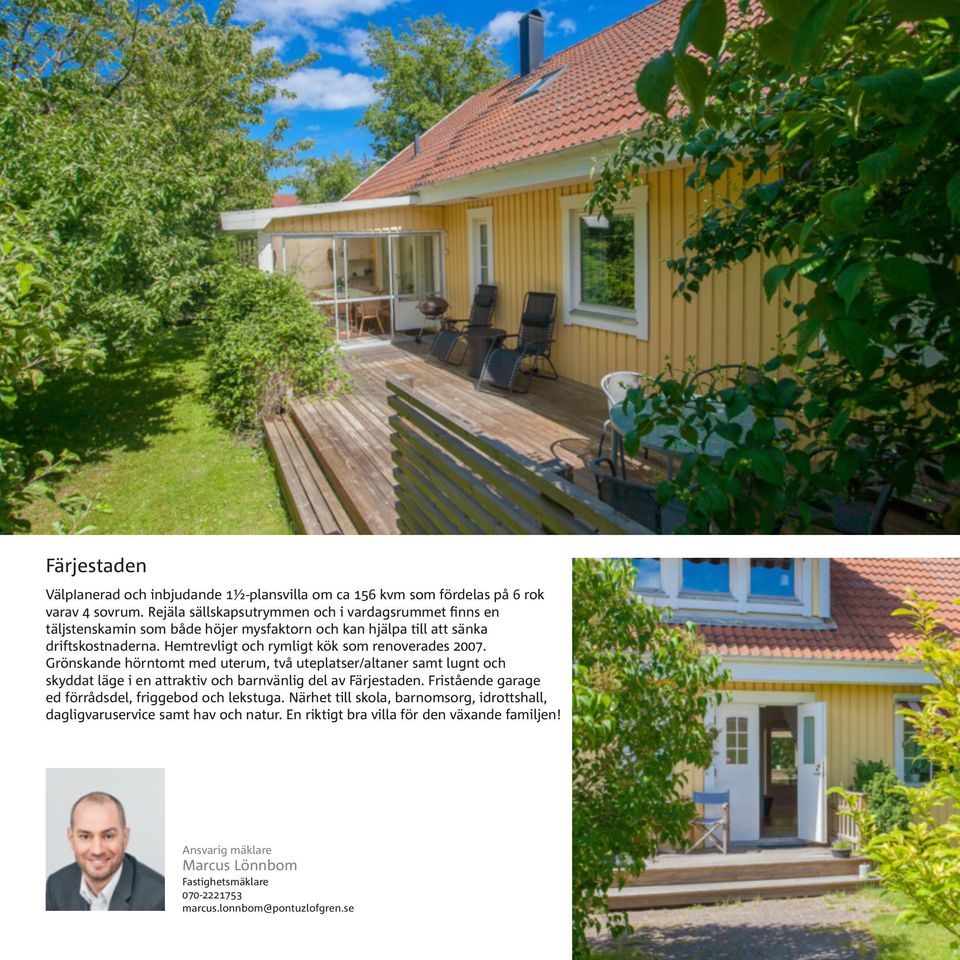 Hemtrevligt och rymligt kök som renoverades 2007.