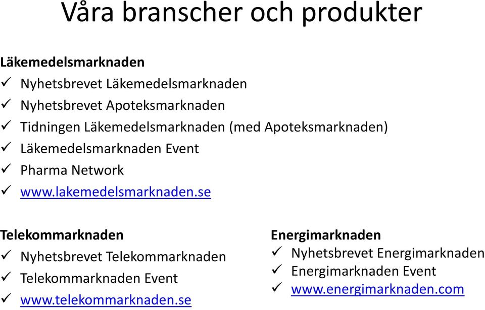 Network www.lakemedelsmarknaden.