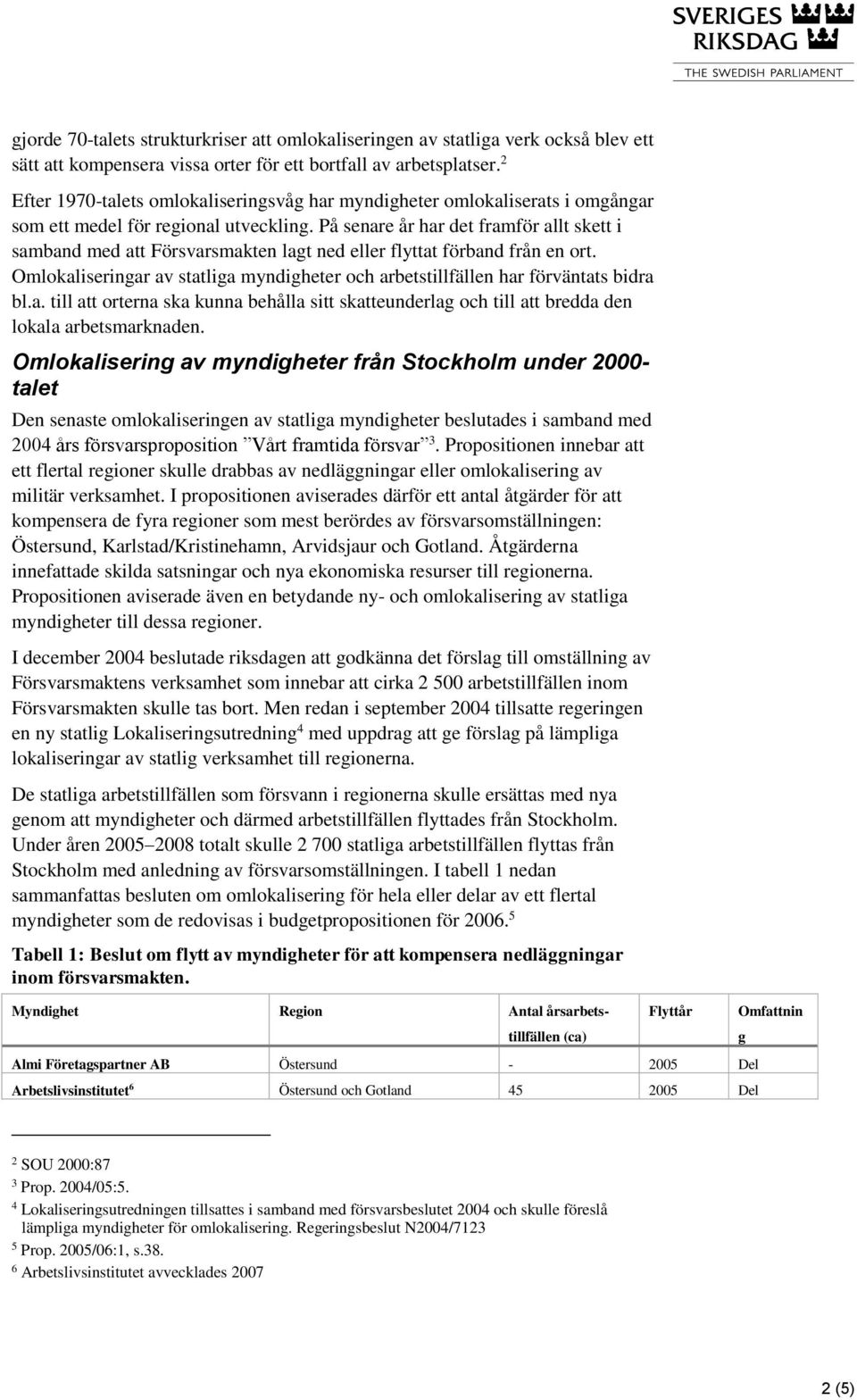 På senare år har det framför allt skett i samband med att Försvarsmakten lagt ned eller flyttat förband från en ort.