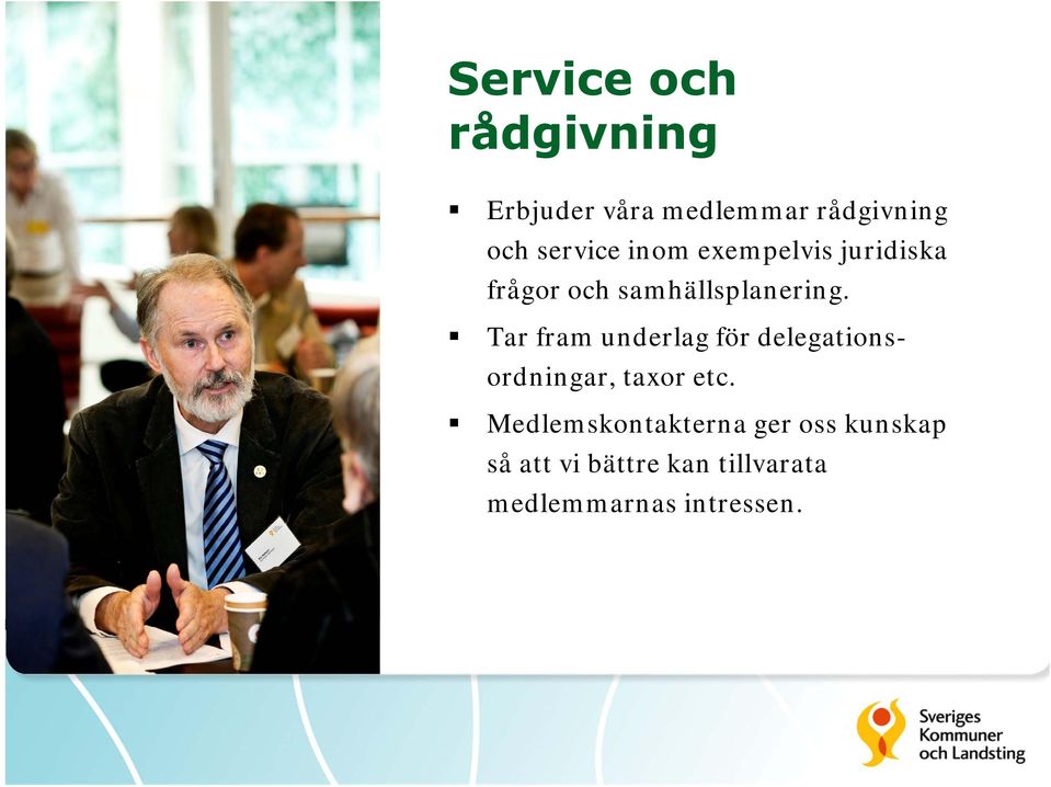 Tar fram underlag för delegationsordningar, taxor etc.
