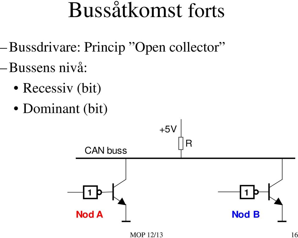 nivå: Recessiv (bit) Dominant