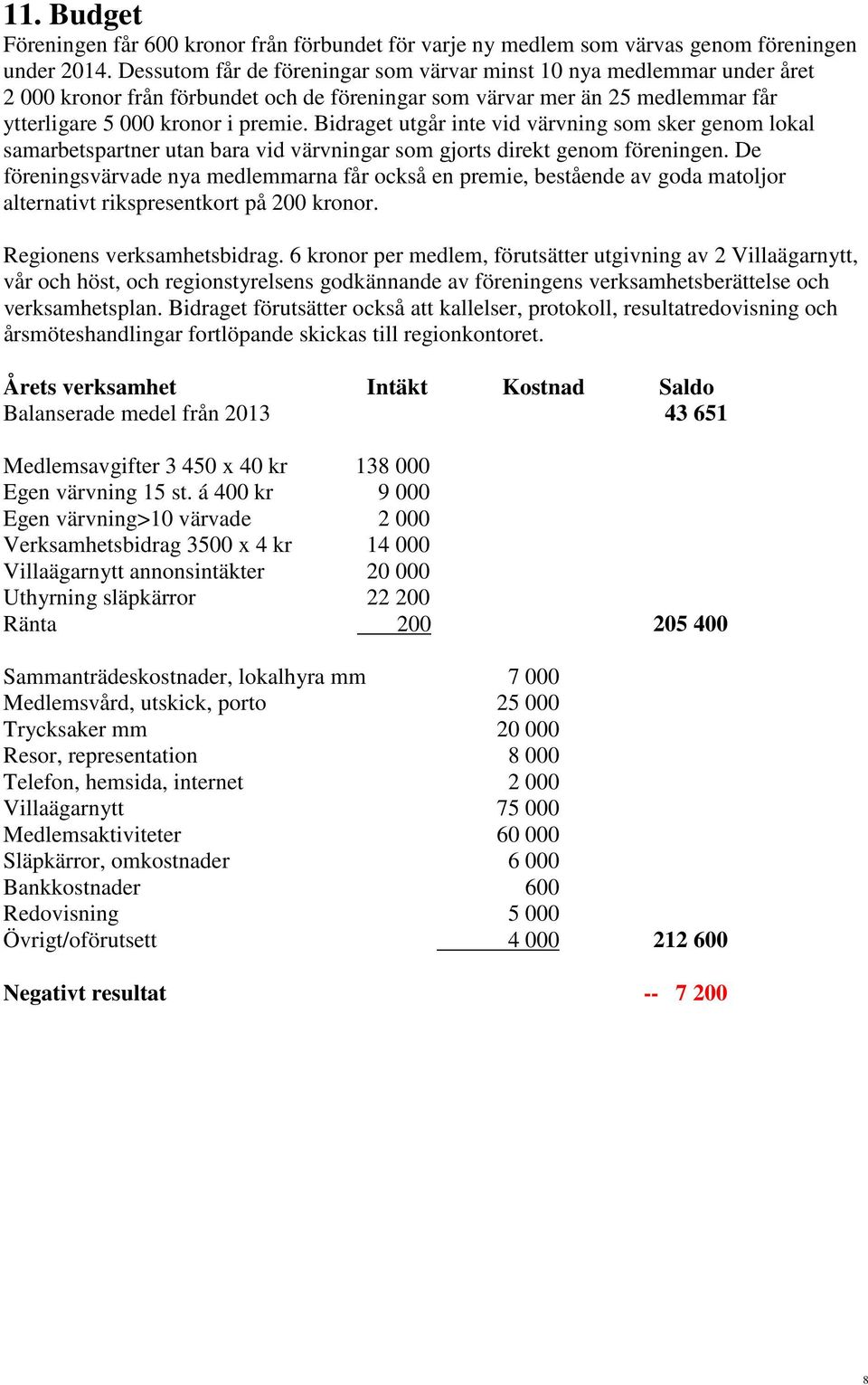 Bidraget utgår inte vid värvning som sker genom lokal samarbetspartner utan bara vid värvningar som gjorts direkt genom föreningen.