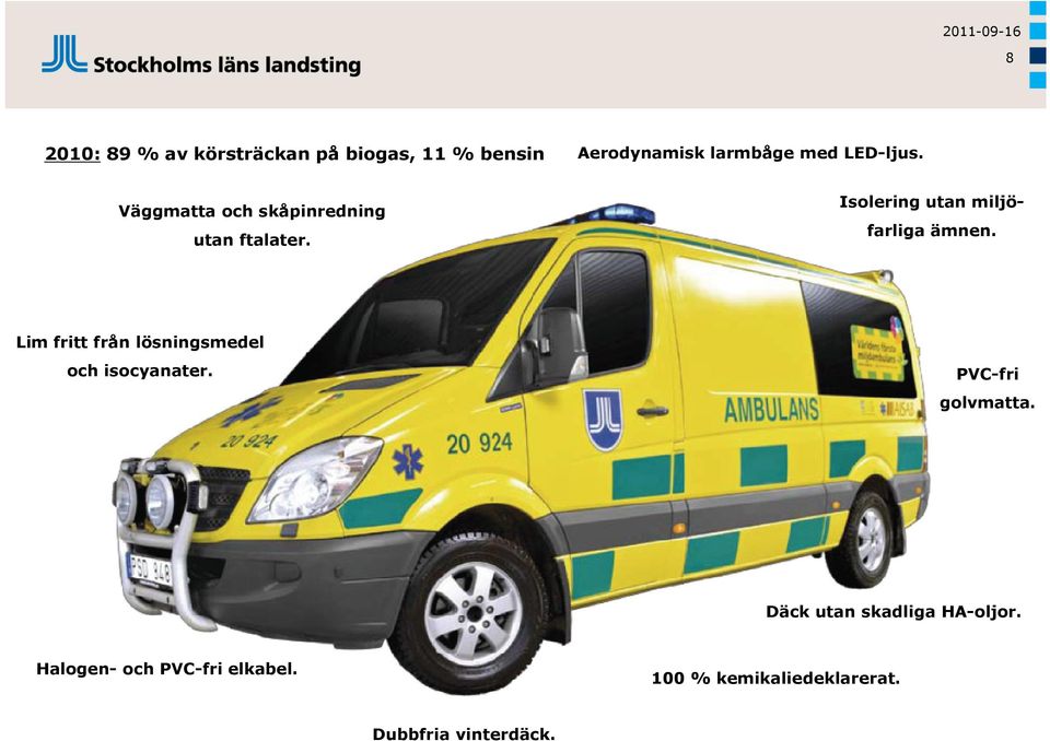 Isolering utan miljöfarliga ämnen. Lim fritt från lösningsmedel och isocyanater.