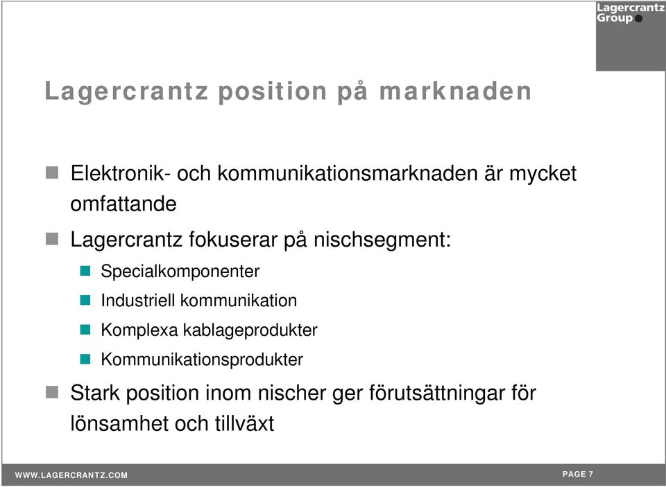 Industriell kommunikation Komplexa kablageprodukter Kommunikationsprodukter