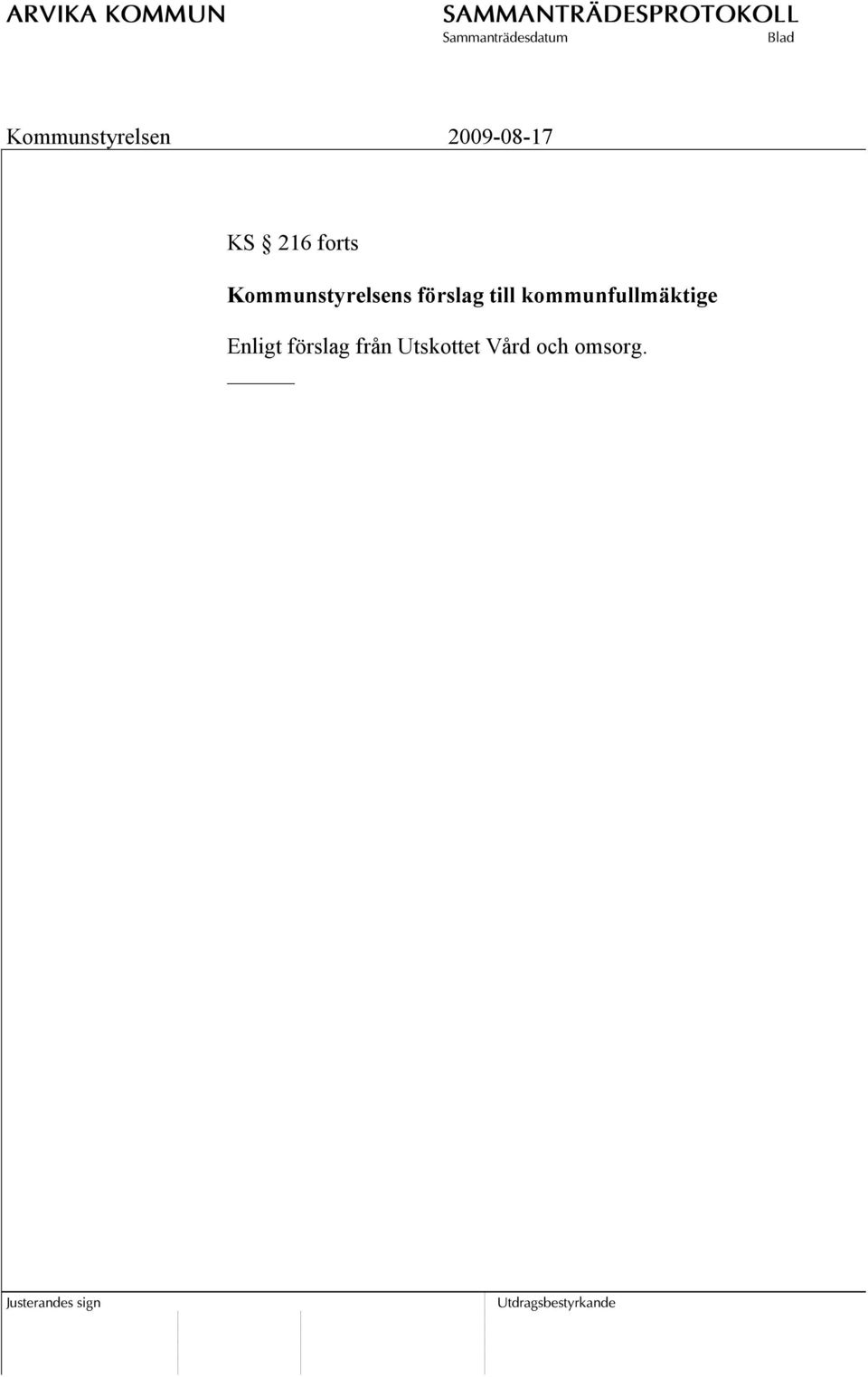 till kommunfullmäktige