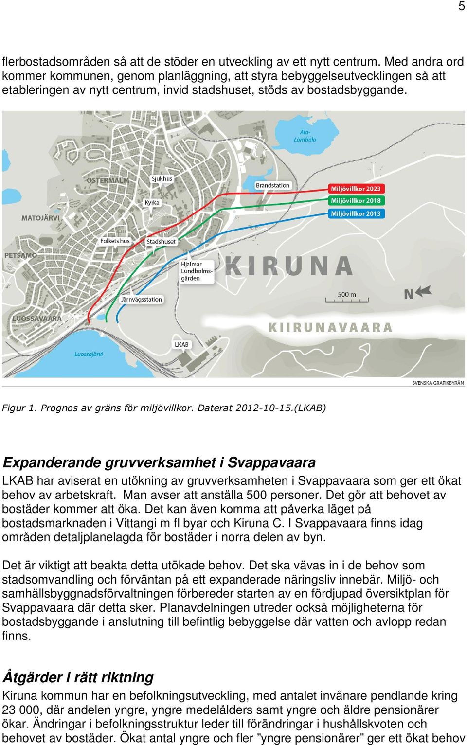 Prognos av gräns för miljövillkor. Daterat 2012-10-15.