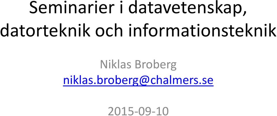 informationsteknik Niklas