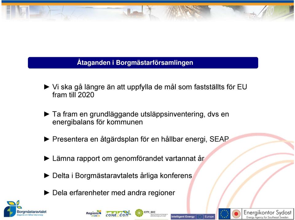 kommunen Presentera en åtgärdsplan för en hållbar energi, SEAP Lämna rapport om